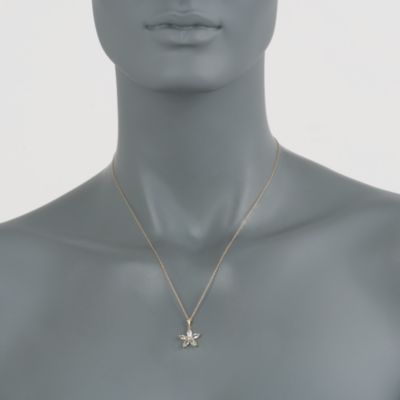 1.25 ct. t.w. White Topaz Flower Necklace In 14kt White Gold &mdash; Alt Image 2
