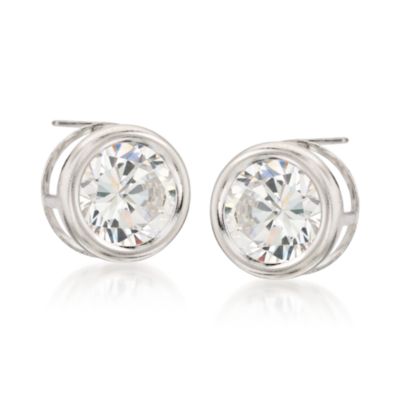 4.00 ct. t.w. CZ Stud Earrings in 14kt White Gold &mdash; Alt Image 1