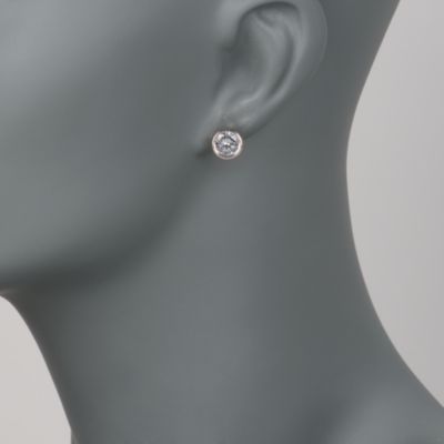 4.00 ct. t.w. CZ Stud Earrings in 14kt White Gold &mdash; Alt Image 2