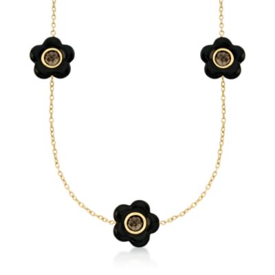 24.85 ct. t.w. Smoky Quartz Necklace in 18kt Yellow Gold. 36" &mdash; Alt Image 1