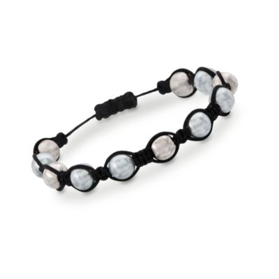 Macrame Faux Gray Pearl Bracelet &mdash; Alt Image 1
