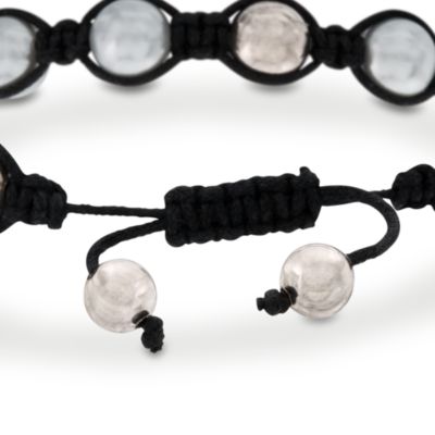 Macrame Faux Gray Pearl Bracelet &mdash; Alt Image 2