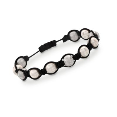 Macrame Faux Pearl Bracelet  &mdash; Alt Image 1