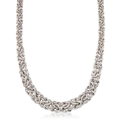 Sterling Silver Byzantine Necklace &mdash; Alt Image 1