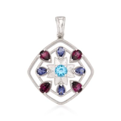 5.75 ct. t.w. Multi-Gem Pendant In Sterling Silver &mdash; Alt Image 1