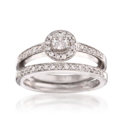 .50 ct. t.w. Diamond Wedding Ring Set in 14kt White Gold &mdash; Alt Image 1