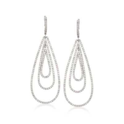 3.90 ct. t.w. Diamond Earrings in 18kt White Gold &mdash; Alt Image 1
