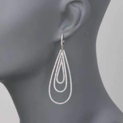 3.90 ct. t.w. Diamond Earrings in 18kt White Gold &mdash; Alt Image 2