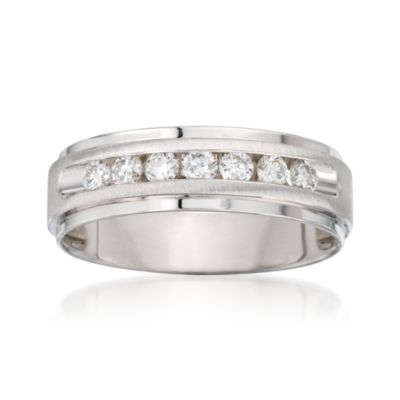 Men's .50 ct. t.w. Diamond Wedding Ring in 14kt White Gold &mdash; Alt Image 1