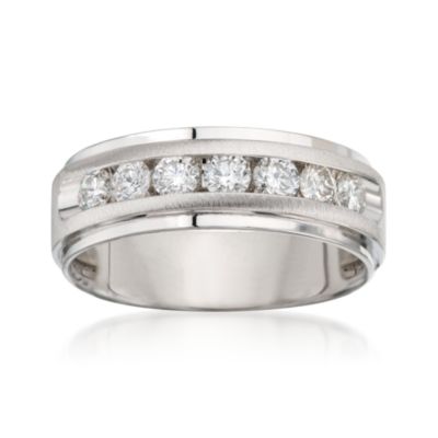 Men's 1.00 ct. t.w. Diamond Wedding Ring in 14kt White Gold &mdash; Alt Image 1