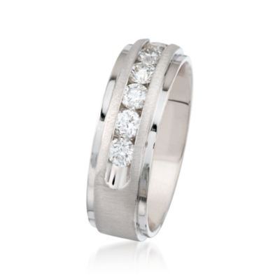 Men's 1.00 ct. t.w. Diamond Wedding Ring in 14kt White Gold &mdash; Alt Image 2