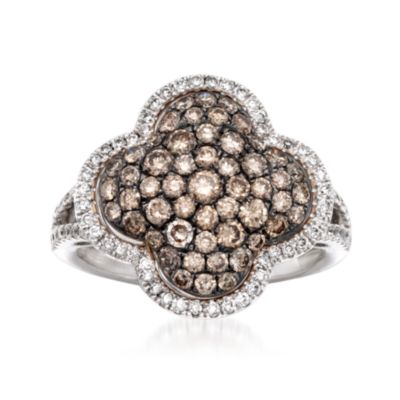 Gregg Ruth 1.35 ct. t.w. "Aztec" Brown and White Diamond Ring in 18kt Two-Tone Gold. Size 7 &mdash; Alt Image 1