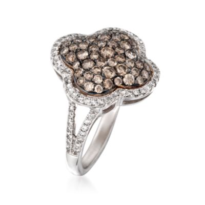 Gregg Ruth 1.35 ct. t.w. "Aztec" Brown and White Diamond Ring in 18kt Two-Tone Gold. Size 7 &mdash; Alt Image 2