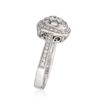 Gregg Ruth .85 ct. t.w. Diamond Ring in 18kt White Gold. Size 6.5 &mdash; Alt Image 2