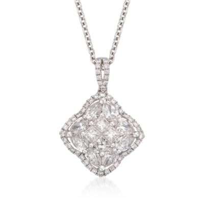 Gregg Ruth 1.78 ct. t.w. Diamond Necklace in 18kt White Gold. 16" &mdash; Alt Image 1