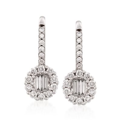 Gregg Ruth 1.10 ct. t.w. Diamond Earrings in 18kt White Gold &mdash; Alt Image 1