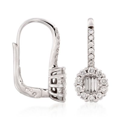 Gregg Ruth 1.10 ct. t.w. Diamond Earrings in 18kt White Gold &mdash; Alt Image 3