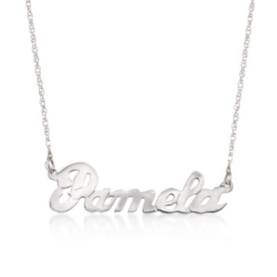 Sterling Silver Script Necklace &mdash; Alt Image 1