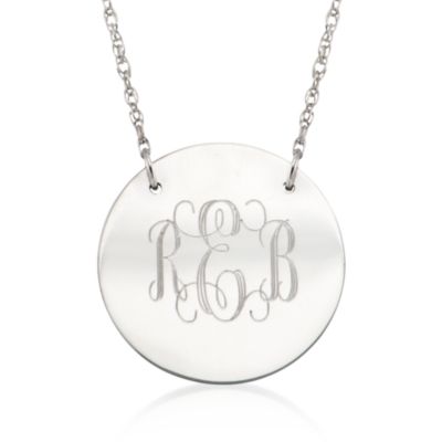 Sterling Silver Monogram Script Necklace &mdash; Alt Image 1