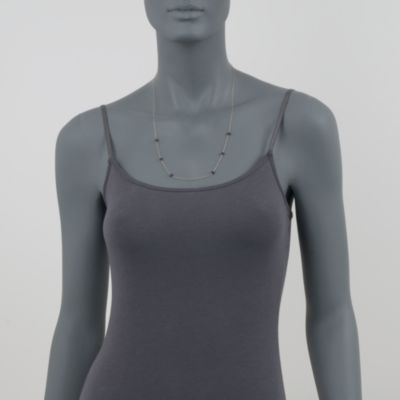 Sapphire Station Necklace In 14kt Yellow Gold &mdash; Alt Image 2