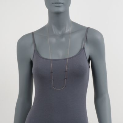 Sapphire Station Necklace In 14kt Yellow Gold &mdash; Alt Image 4