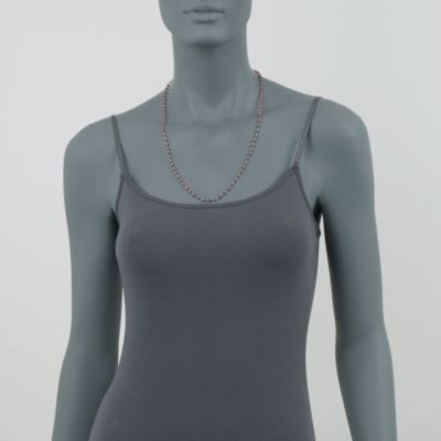 Ruby Bead Necklace In Sterling Silver &mdash; Alt Image 2