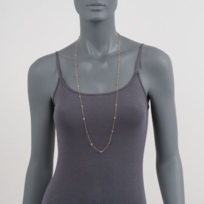 5.50 ct. t.w. Multicolored Sapphire Necklace in 14kt Yellow Gold &mdash; Alt Image 3