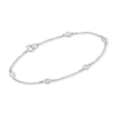 .50 ct. t.w. CZ Station Bracelet in Sterling Silver &mdash; Alt Image 1