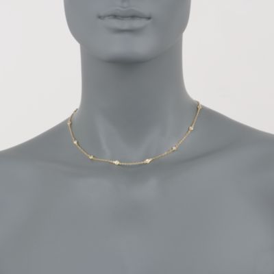 1.00 ct. t.w. CZ Necklace in 14kt Gold Over Sterling Silver &mdash; Alt Image 2