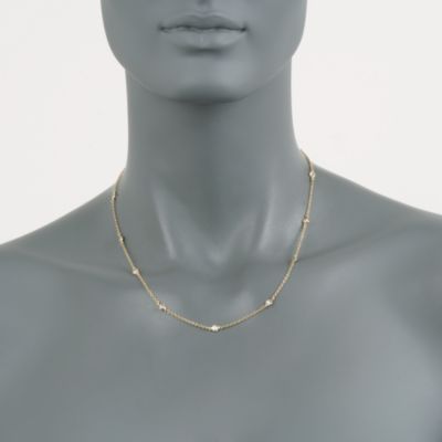1.00 ct. t.w. CZ Necklace in 14kt Gold Over Sterling Silver &mdash; Alt Image 3