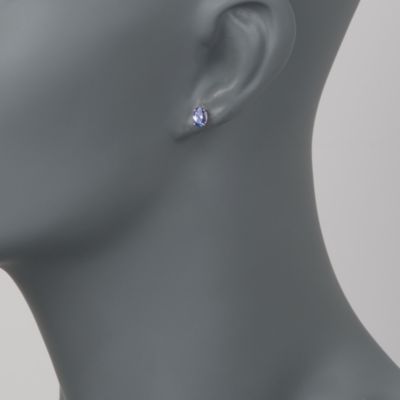 .90 ct. t.w. Tanzanite Stud Earrings in 14kt White Gold &mdash; Alt Image 2
