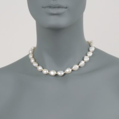12-13mm Cultured Baroque Pearl Necklace in 14kt Yellow Gold &mdash; Alt Image 4
