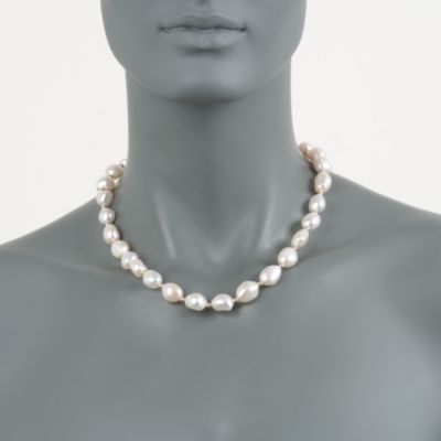 12-13mm Cultured Baroque Pearl Necklace in 14kt Yellow Gold &mdash; Alt Image 3