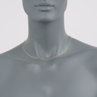14kt Yellow Gold .6mm Wheat Chain Necklace &mdash; Alt Image 2