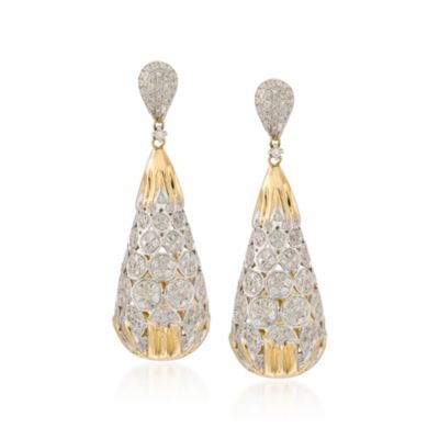 3.30 ct. t.w. Diamond Earrings In 18kt Yellow Gold &mdash; Alt Image 1