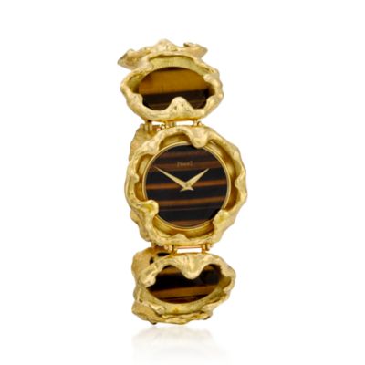 C. 1960 Vintage Piaget Women's Tiger's Eye Watch In 18kt Yellow Gold. 7.25" &mdash; Alt Image 1