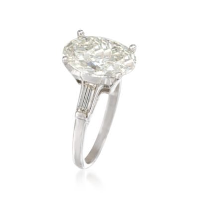 C. 1990 Vintage 4.26 Carat Certified Diamond Ring With .50 ct. t.w. Diamonds In Platinum. Size 6.5 &mdash; Alt Image 2