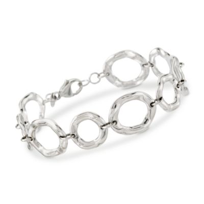 Sterling Silver Link Bracelet. 7" &mdash; Alt Image 1