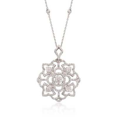 2.55 ct. t.w. Diamond Necklace in 14kt White Gold. 18" &mdash; Alt Image 1