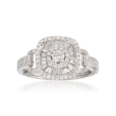 1.10 ct. t.w. Diamond Ring in 14kt White Gold. Size 7 &mdash; Alt Image 1