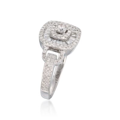 1.10 ct. t.w. Diamond Ring in 14kt White Gold. Size 7 &mdash; Alt Image 2