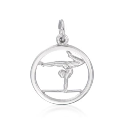 Rembrandt Sterling Silver Gymnast Charm &mdash; Alt Image 1