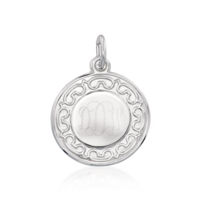 Rembrandt Sterling Silver Engravable Disc Charm &mdash; Alt Image 1