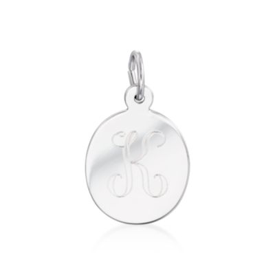 Rembrandt Sterling Silver Engravable Disc Charm &mdash; Alt Image 1