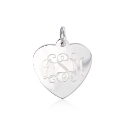 Rembrandt Sterling Silver Engravable Heart Charm &mdash; Alt Image 1