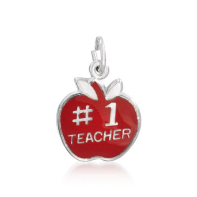 Rembrandt Sterling Silver #1 Teacher Charm &mdash; Alt Image 1