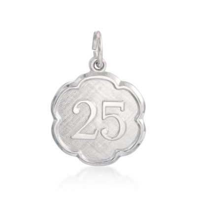 Rembrandt Sterling Silver Number 25 Charm &mdash; Alt Image 1
