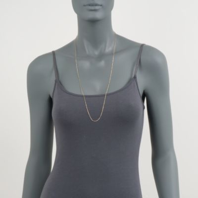 Italian 14kt Yellow Gold 1mm Sparkle Chain Necklace &mdash; Alt Image 6