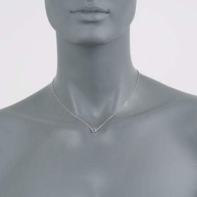 .25 Carat Blue Topaz Necklace in Sterling Silver &mdash; Alt Image 2