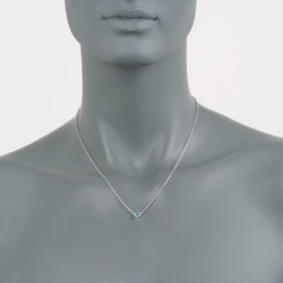 .25 Carat Blue Topaz Necklace in Sterling Silver &mdash; Alt Image 3